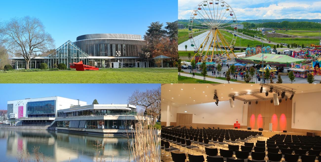 Kongresshalle Böblingen im Frühling Kongresshalle Böblingen am See im Frühling