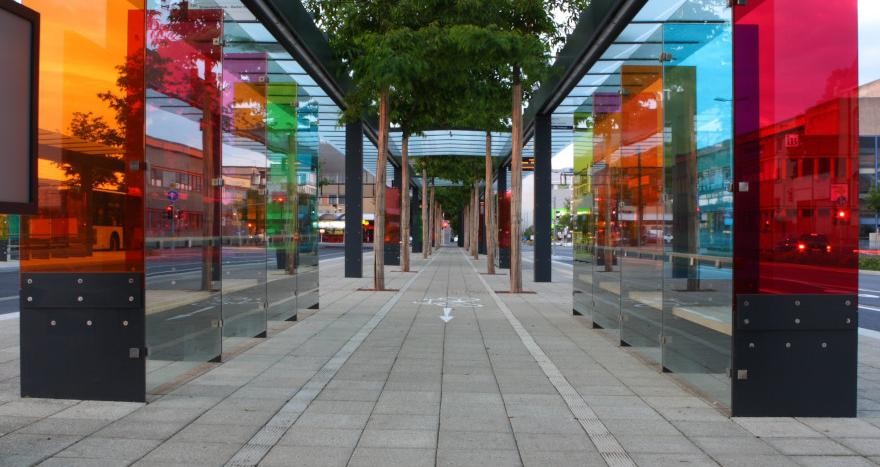 Busbahnhof Böblingen 2 - Quellenangabe -  Bildarchiv Stadt Böblingen -  Foto Stoehr