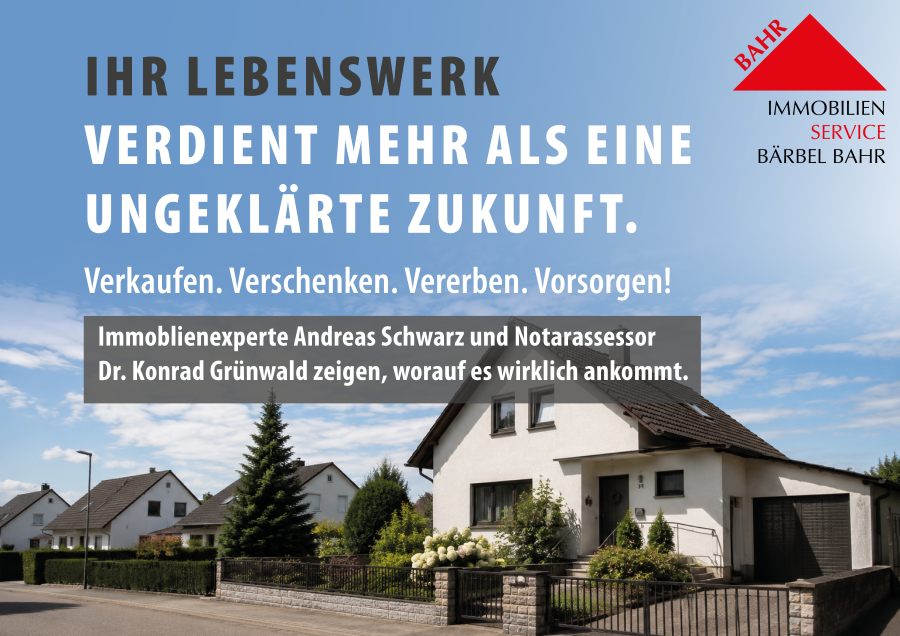 Ihr Lebenswerk verdient mehr als eine ungeklärte Zukunft. Verkaufen. Verschenken. Vererben. Vorsorgen!